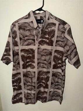 Sig Zane Men's Short-Sleeve Hala Print Polo Shirt - Taupe/Brown